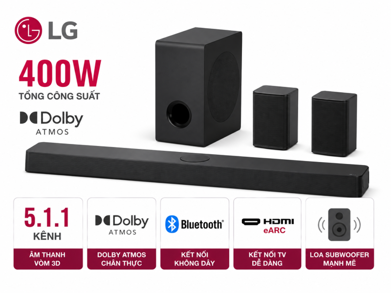 Bộ loa thanh LG S70TY 400W