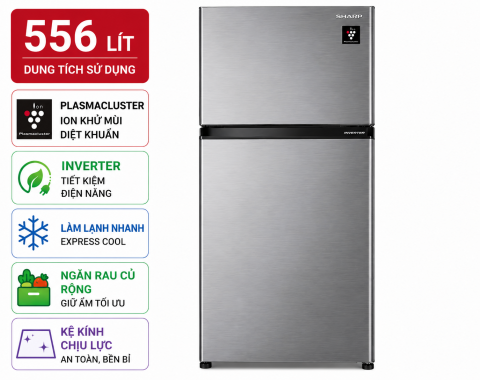 Tủ lạnh Sharp Inverter 556 lít SJ-FX630V-ST