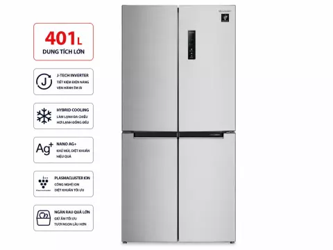 Tủ lạnh Sharp Inverter 401 lít SJ-FXP480V-SL