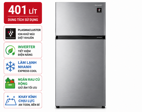 Tủ lạnh Sharp Inverter 401 lít SJ-FXP480V-SL