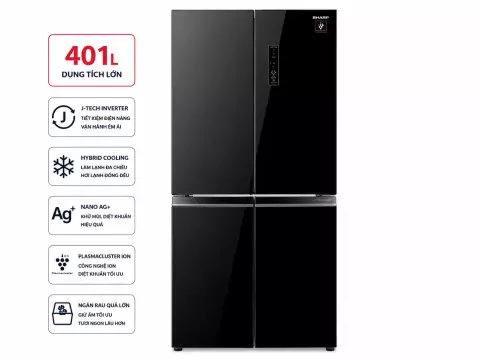 Tủ lạnh Sharp Inverter 401 lít SJ-FXP480VG-BK