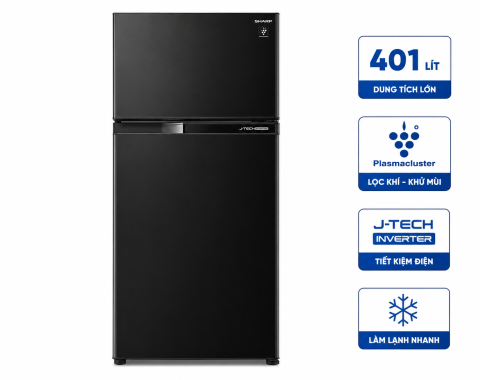 Tủ lạnh Sharp Inverter 401 lít SJ-FXP480VG-BK