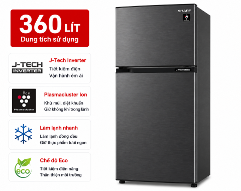 Tủ lạnh Sharp Inverter 360 lít SJ-XP382AE-DS