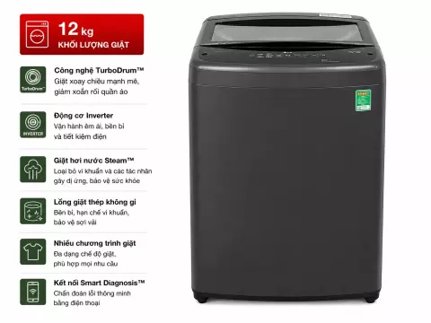 Máy giặt LG TurboDrum Inverter 12 kg T2512VBTB