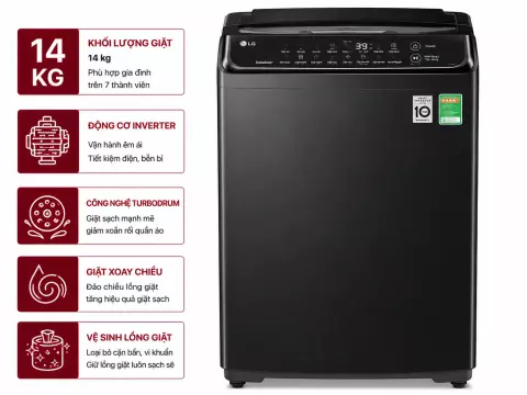 Máy giặt LG TurboDrum Inverter 14 kg T2514VBTB