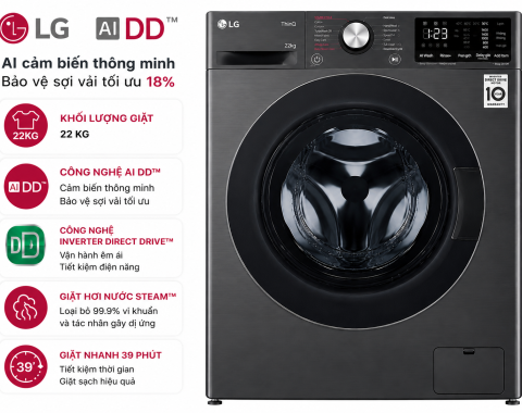 Máy giặt LG AI DD Inverter 22 kg T2522AX7G