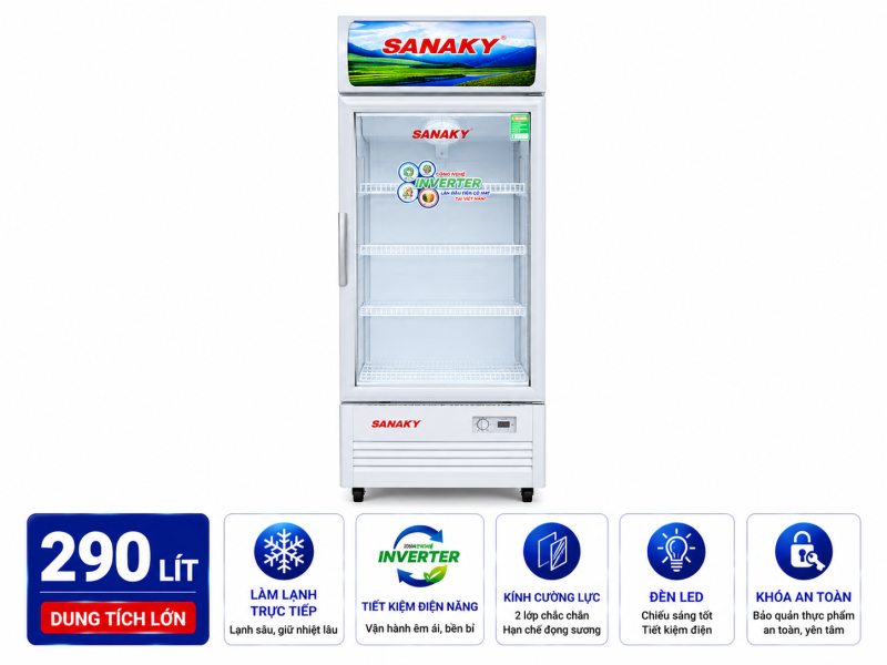 Tủ mát Sanaky 290 lít TM.VH358KL