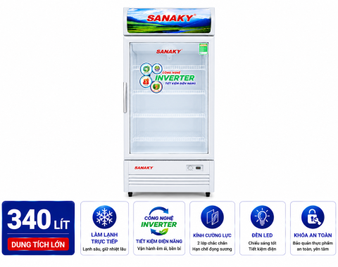 Tủ mát Sanaky Inverter 340 lít TM.VH408K3L