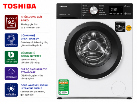 Máy giặt Toshiba Inverter 9.5 kg TW-T21BU105UWV(MG)