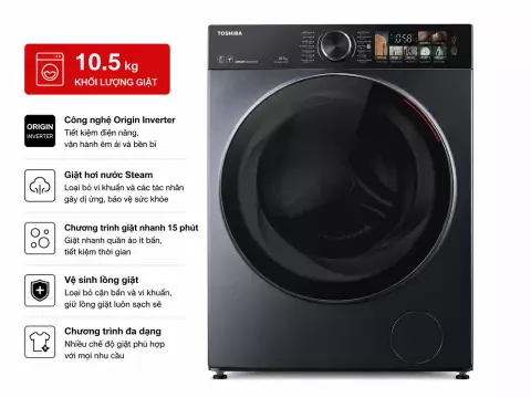 Máy giặt Toshiba Inverter 10.5 kg TW-T25BZU115MWV(MG)