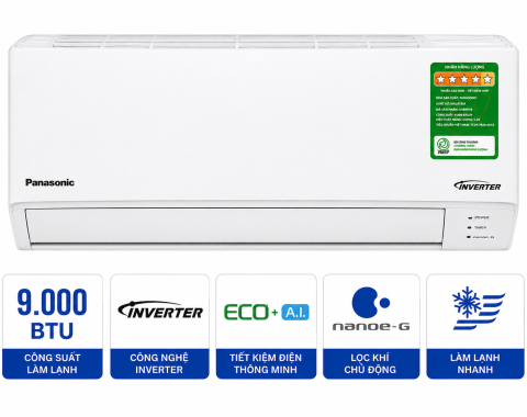 Điều hòa Panasonic 9000BTU 1 chiều inverter U9BKH-8