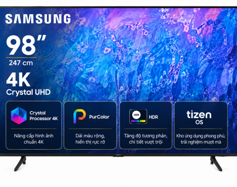 Smart Tivi Samsung 4K Crystal UHD 98 inch UA98DU9000