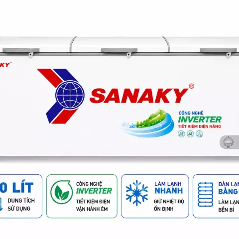 Tủ đông Sanaky Inverter 900 lít VH-1199HY3