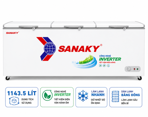 Tủ đông Sanaky Inverter 1143.5 lít VH-1399HY3