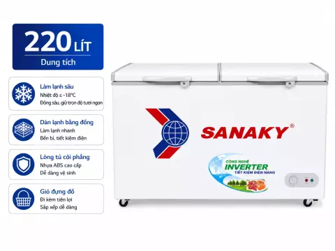 Tủ đông Sanaky 220 lít VH-2899W1