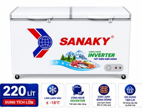 Tủ đông Sanaky Inverter 220 lít VH-2899W3