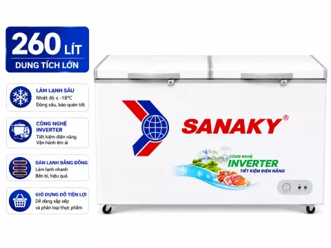 Tủ đông Sanaky 260 lít VH-3699W1