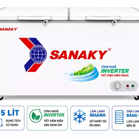 Tủ đông Sanaky Inverter 365 Lít VH-5699W3
