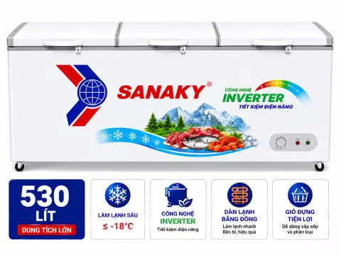 Tủ đông Sanaky Inverter 530 lít VH-6699HY3