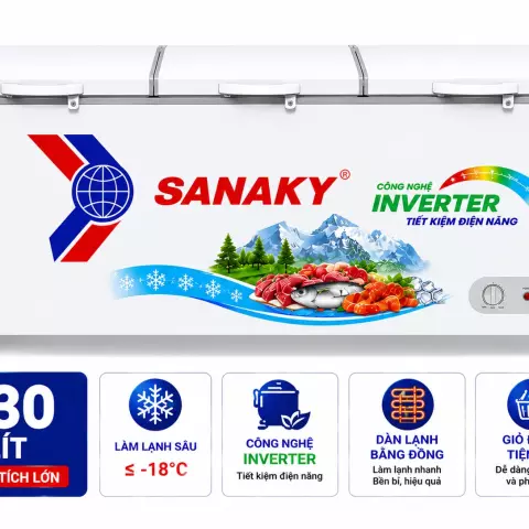Tủ đông Sanaky Inverter 530 lít VH-6699HY3
