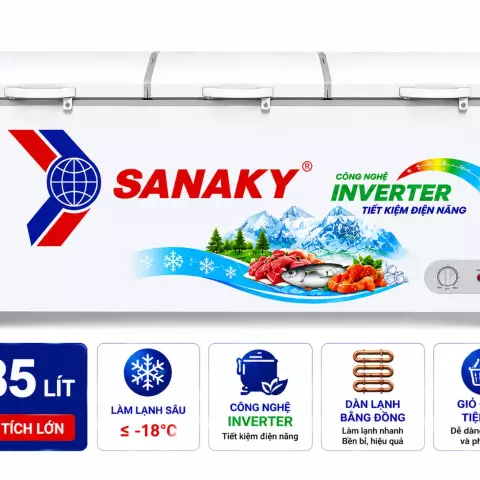 Tủ đông Sanaky Inverter 485 lít VH-6699W3