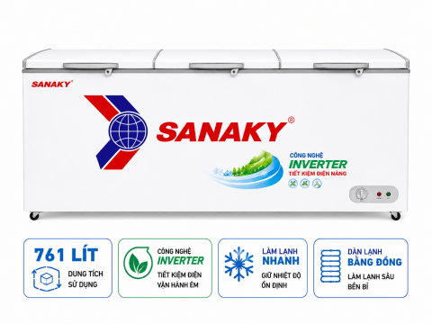 Tủ đông Sanaky Inverter 761 lít VH-8699HY3