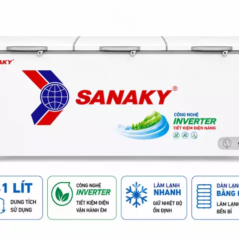 Tủ đông Sanaky Inverter 761 lít VH-8699HY3
