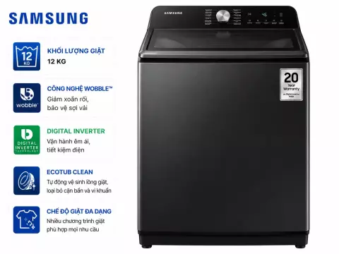 Máy giặt Samsung Inverter 12 kg WA12CG5745BVSV