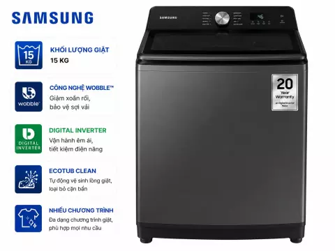 Máy giặt Samsung Inverter 15 kg WA80F15B6BSV