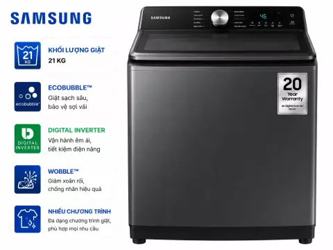 Máy giặt Samsung Inverter 21 kg WA80F21B9BSV