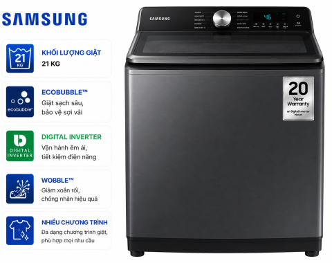 Máy giặt Samsung Inverter 21 kg WA80F21B9BSV
