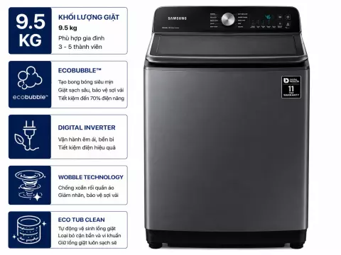 Máy giặt Samsung Inverter 9.5 kg WA95CG4545BDSV