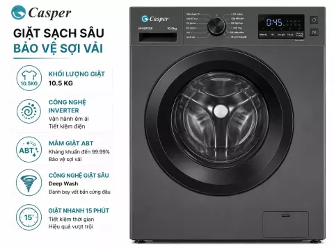 Máy giặt Casper Inverter 10.5 kg WF-105VG5