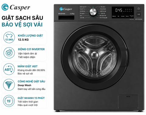 Máy giặt Casper Inverter 12.5 kg WF-D125VGR1