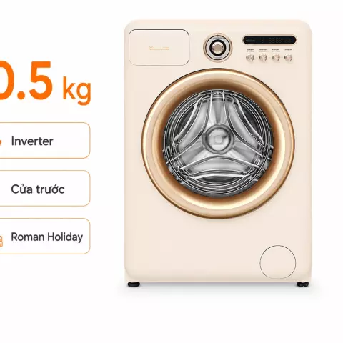 Máy giặt Hisense Roman Holiday Inverter 10.5 kg WF105R5