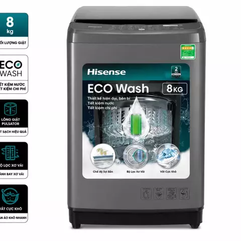 Máy giặt Hisense 8 kg WTZQ8012UT