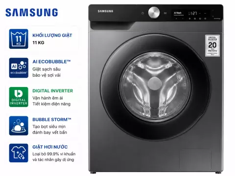 Máy giặt Samsung AI Ecobubble Inverter 11 kg WW11CGP44DSHSV
