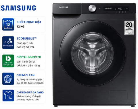 Máy giặt Samsung Inverter 12 kg WW12CGC04DABSV