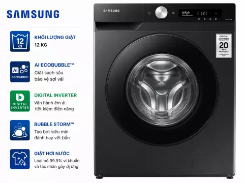 Máy giặt Samsung AI EcoBubble Inverter 12 kg WW12CGP44DSBSV