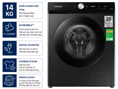 Máy giặt Samsung Inverter 14 kg WW14BB944DGHSV