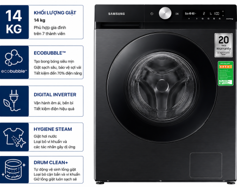 Máy giặt Samsung Inverter 14 kg WW14BB944DGHSV