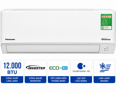 Điều hòa Panasonic 12000 BTU 1 chiều inverter XPU12XKH-8