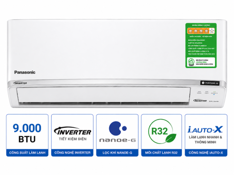 Điều hòa Panasonic 9000BTU 1 chiều inverter cao cấp XU9BKH-8