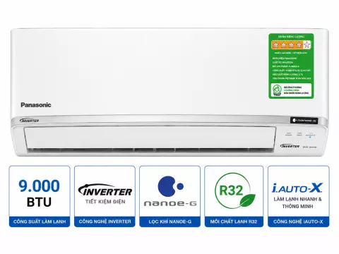 Điều hòa Panasonic 9000BTU 1 chiều inverter cao cấp XU9BKH-8
