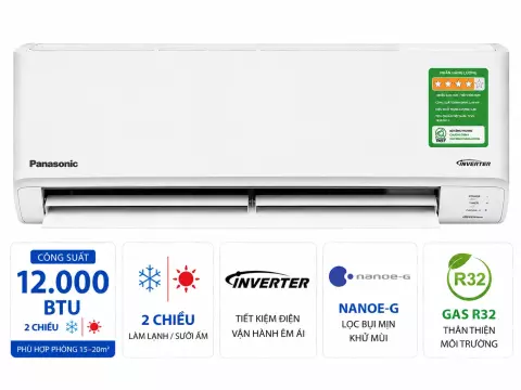 Điều hòa Panasonic 2 chiều 12.000BTU inverter YZ12AKH-8