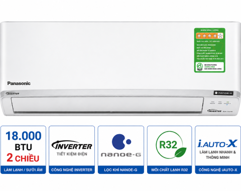 Điều hòa Panasonic 2 chiều 18.000BTU inverter YZ18AKH-8