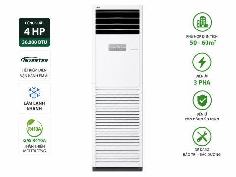 Điều hòa tủ đứng LG Inverter 4 HP ZPNQ36LR5A0 (3 Pha)