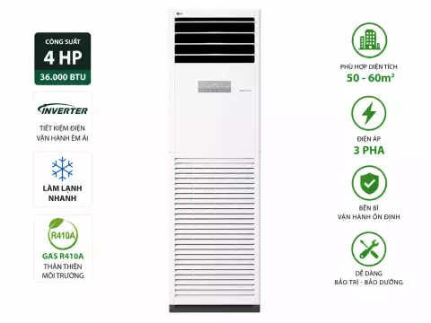 Điều hòa tủ đứng LG Inverter 4 HP ZPNQ36LR5A0 (3 Pha)
