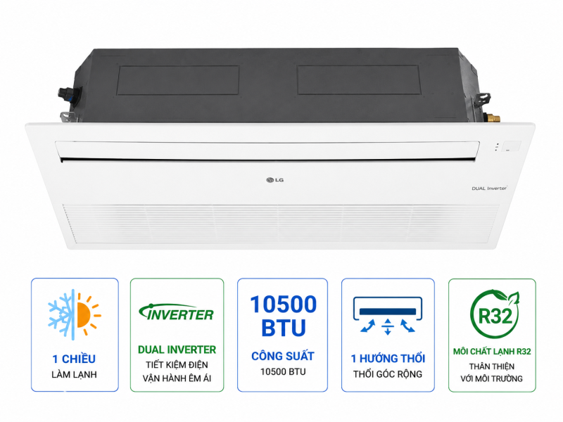 Điều hòa âm trần 1 hướng LG Inverter 10500 BTU ZTNQ12GULA0
