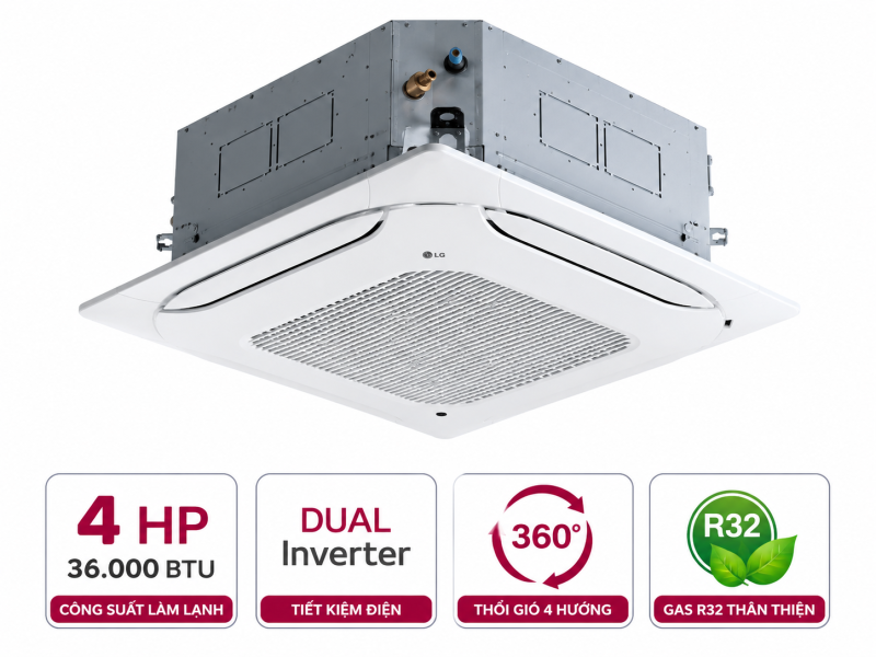 Điều hòa âm trần LG Inverter 4 HP ZTNQ36GNLA0